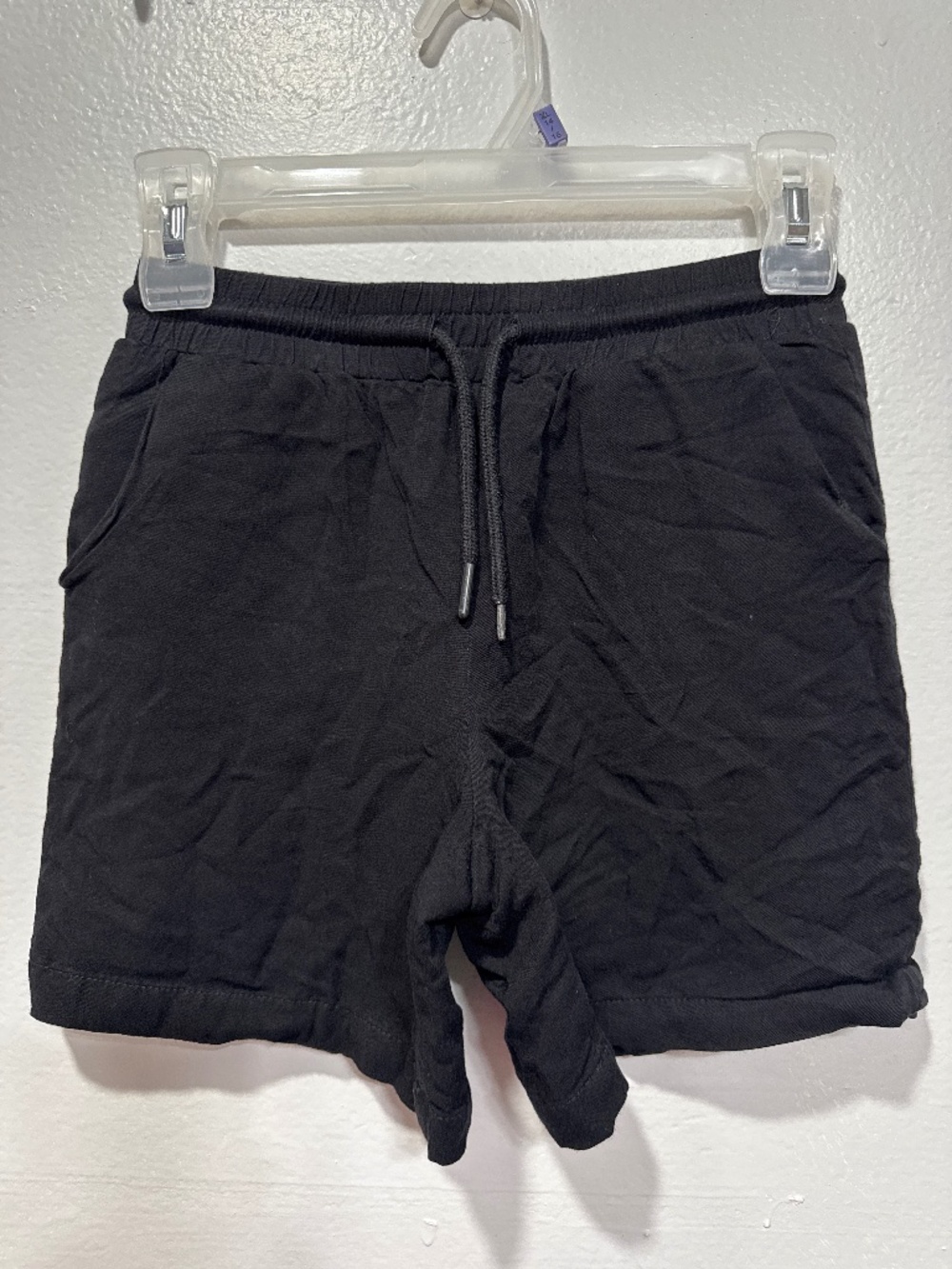 Forever 21 Kids pull on shorts black lined pockets girls size 7/8